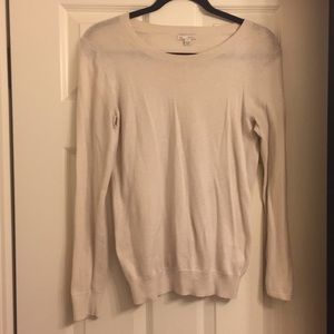 Cream Scoop Neck Gap Sweater